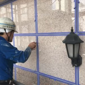 大理石目地シーリング　熊本市中央区中央街　既存シーリング撤去のサムネイル