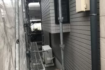 外壁塗装　熊本市南区御幸笛田　外壁オーデフレッシュ仕上げ Before画像