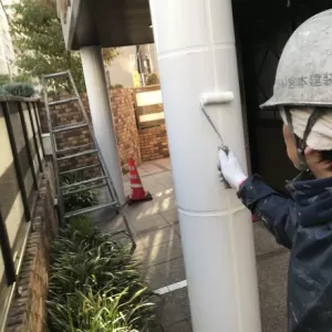 柱塗装　熊本市中央区　パラペット、柱塗装のサムネイル