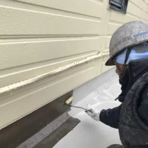 屋上防水　熊本県人吉市　立ち上がりプライマー及びメッシュ貼りのサムネイル