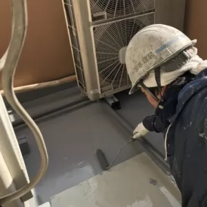ベランダ防水　熊本市中央区　ベランダ土間上塗り完了のサムネイル
