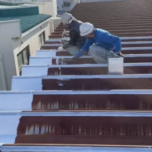 屋根塗装　熊本県宇土市　屋根錆止め（スーパーボウセイエポ使用）のサムネイル