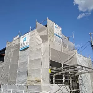 住宅塗装　熊本市北区　足場組み完了！のサムネイル