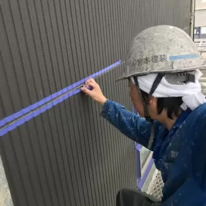 外壁シーリング　熊本市北区　シーリング養生のサムネイル