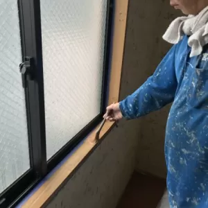 窓枠塗装　熊本市中央区中央街　窓枠塗装完了！のサムネイル