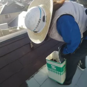 屋根塗装　熊本県菊陽町　屋根、外壁中塗り完了のサムネイル