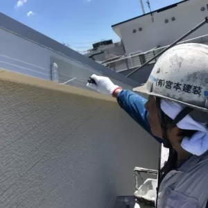 破風塗装　熊本県菊陽町　付帯部塗装のサムネイル