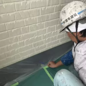 住宅塗装　熊本市北区龍田　塗装前養生作業のサムネイル