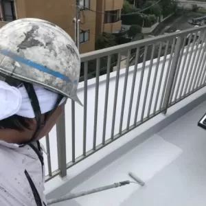 屋上防水　熊本市東区佐土原　屋上土間上塗りのサムネイル