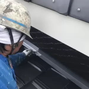 付帯部塗装　熊本市北区龍田　屋根板金塗装のサムネイル