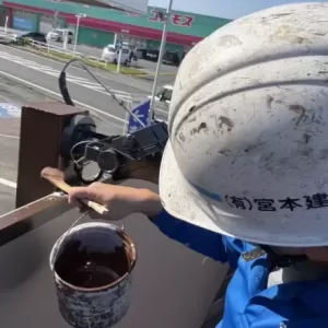 看板ウレタン塗装　刷毛仕上げ完了　熊本市北区植木のサムネイル
