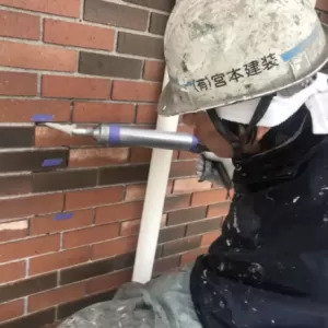 レンガ目地シーリング　熊本県益城町　目地シーリング補修完了のサムネイル