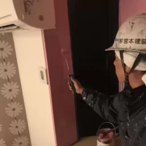 内部木部塗装　熊本市中央区　本日一部屋塗装完了のサムネイル