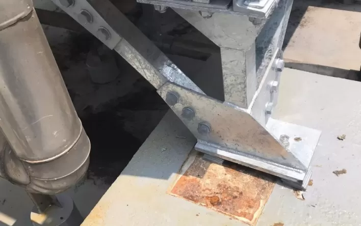 屋上防水　熊本市中央区　浄化水槽交換後ウレタン防水補修