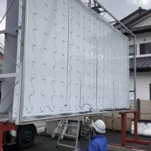 熊本県八代市　看板鉄骨塗装　エポキシ錆止め刷毛塗りのサムネイル