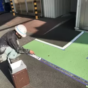 歩行帯塗装　熊本県八代市　歩道白線塗装のサムネイル
