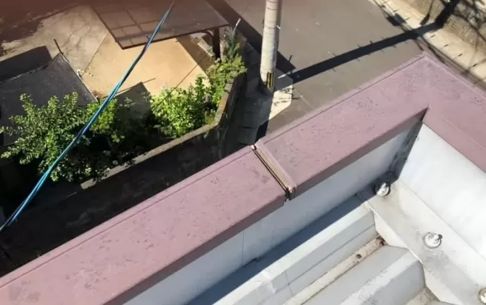 屋上笠木　熊本市東区　屋上笠木シーリング