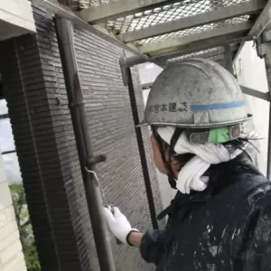 熊本市京塚　住宅塗装工事完了　残り足場解体のサムネイル