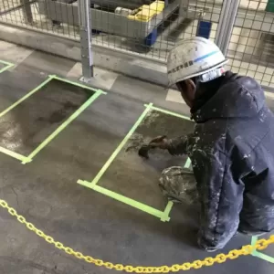 歩行帯塗装　熊本県八代市　内部横断歩道塗装のサムネイル